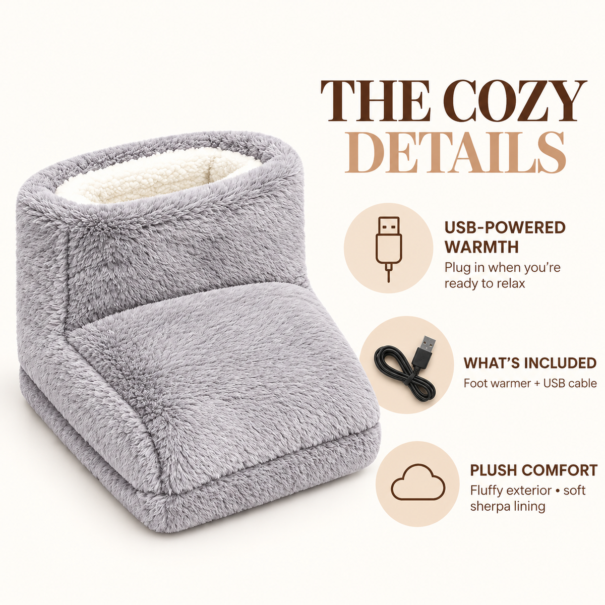 SoleSnug™ | Plush Heated Foot Warmer